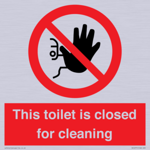 This toilet is closed for cleaning